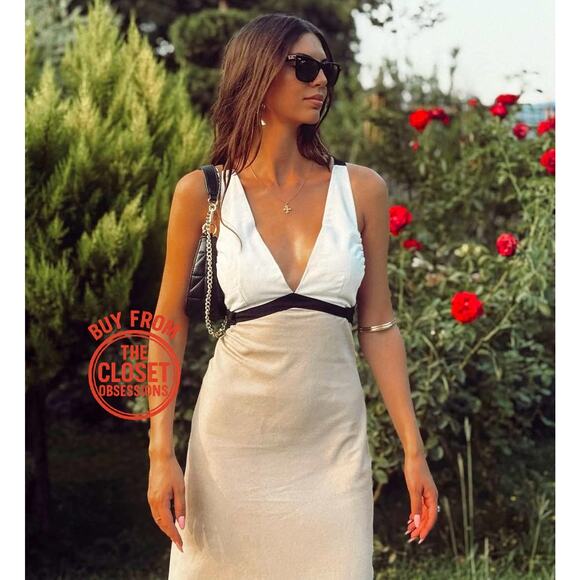 ZARA BLOGGER FAVE!!! Open Back Midi Dress NWT - Picture 8 of 16